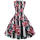 Womens flower printed lady vintage 50s sleeveless dress